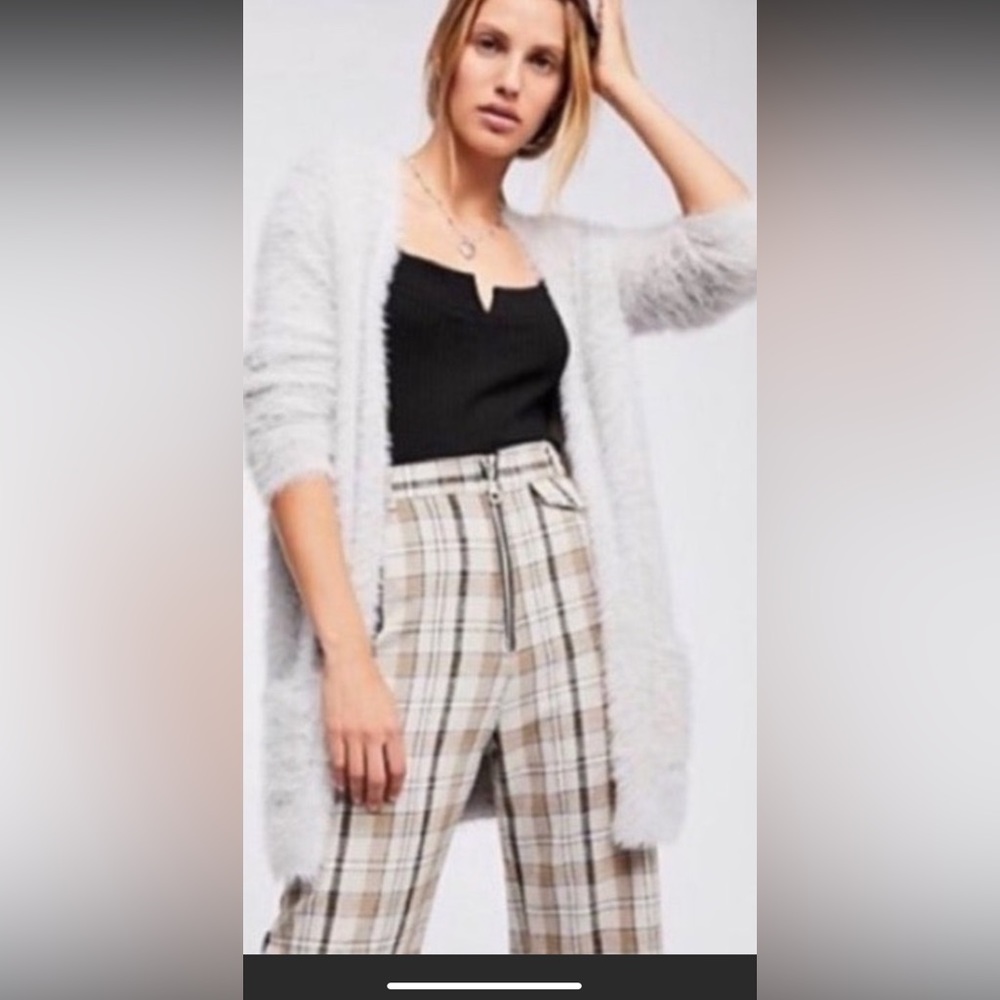 Free people long cotton, , spandex, angora blend cardigan. NWOT. Retail 148